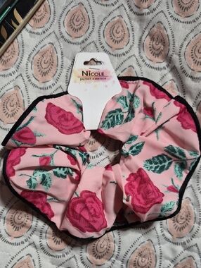 Pink Rose Scrunchie